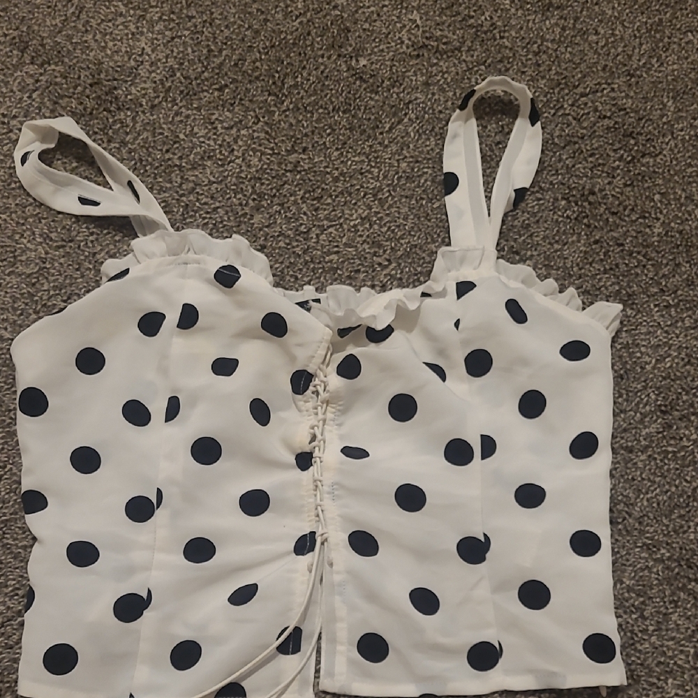 Forever 21 Black and White Camisole Top
